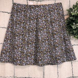 SOLD | LOFT Floral Women’s Skirt NWT Black blue flower👠
